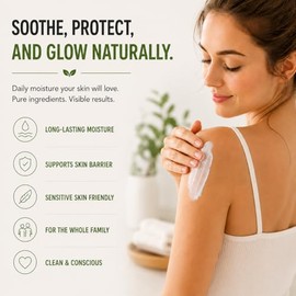 Loción corporal sin fragancia de karité RaGaNaturals, 8 onzas líquidas, fabricada con aceite de argán, manteca de karité, aceite de aguacate, vitamina E y amor, ultra hidratante, nutritivo, hidratante, sin crueldad, sin productos químicos