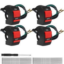On Off Dirt Bike Kill Switch 7/8 Mini Bike Kill Switch for Predator 212cc 196cc 97cc Coleman CT100U CT200U BT200X Baja Warrior MB200 DB30 Motovox CRF50 XR50 TaoTao Coolster Apollo Motorcycle 4PCS