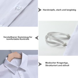 EUDUQ Pack of 2 Women's Collar Inserts, Blouse Collar Insert, Women, Fake Collar for Suit, Polyester Yarn Collar, Removable for Women's Clothing and Sweater, One Size, White, White