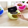 WOIWO Plastic Lazy Person Double Layer Dry Fruit Bowl and