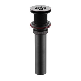 Luxier DS05-TO 1-1/2 in. Brass Bathroom and Vessel Sink Grid Drain Stopper Strainer with No Overflow in Oil Rubbed Bronze