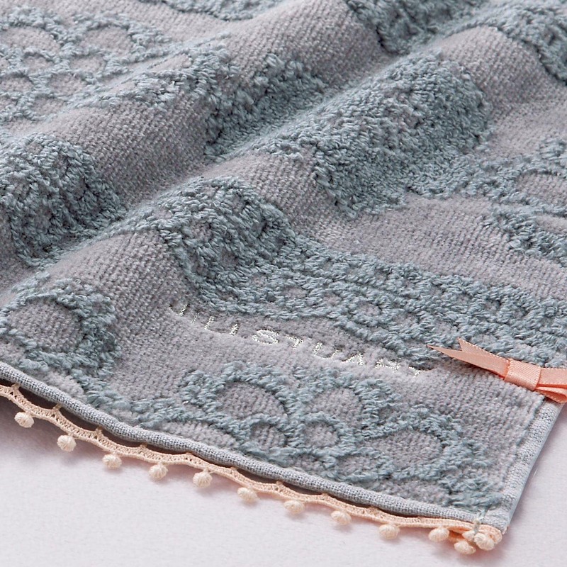 JILLSTUART Dainty Lace Wash Towel, Fluffy, Cute, Lace, Ribbon, Elegant,
