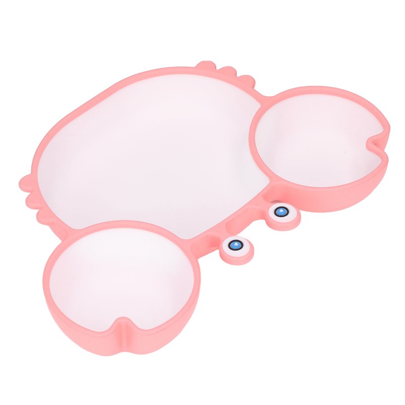 Crab Suction Plate with Suction Cup Base Silicone Divided Plate