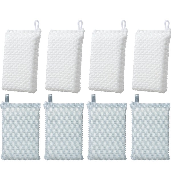 Mameka AZ-120 Kitchen Sponge, White, Gray, Set of 4, 2