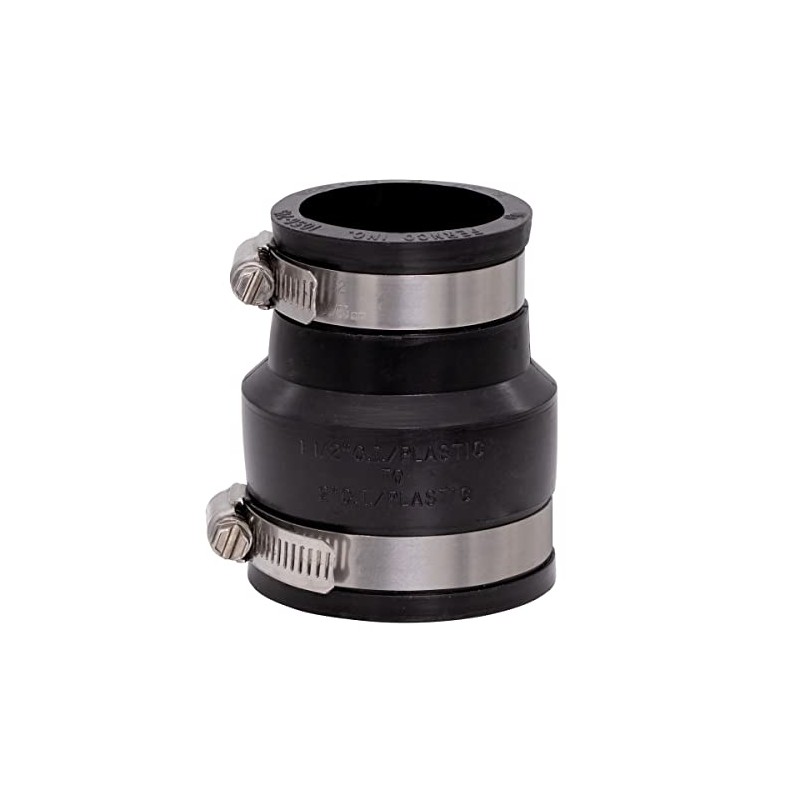 Fernco 1056-215 Flexible PVC Reducing Pipe Coupling 2-in. x 1-1/2-in.