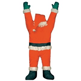 Gemmy Santa Hanging From Gutter Christmas Decoration Red 1 pk Polyester