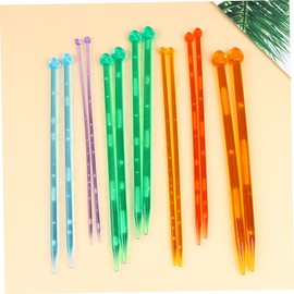 Tofficu Acrylic Knitting Rods Needles Set 25cm Lightweight Smooth for Sweater Scarf Crochet Projects
