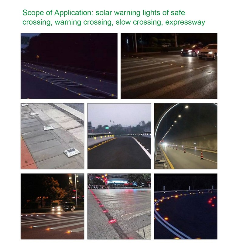 Solar Deck Light 6LED Solar Powered Driveway Light Highway Double