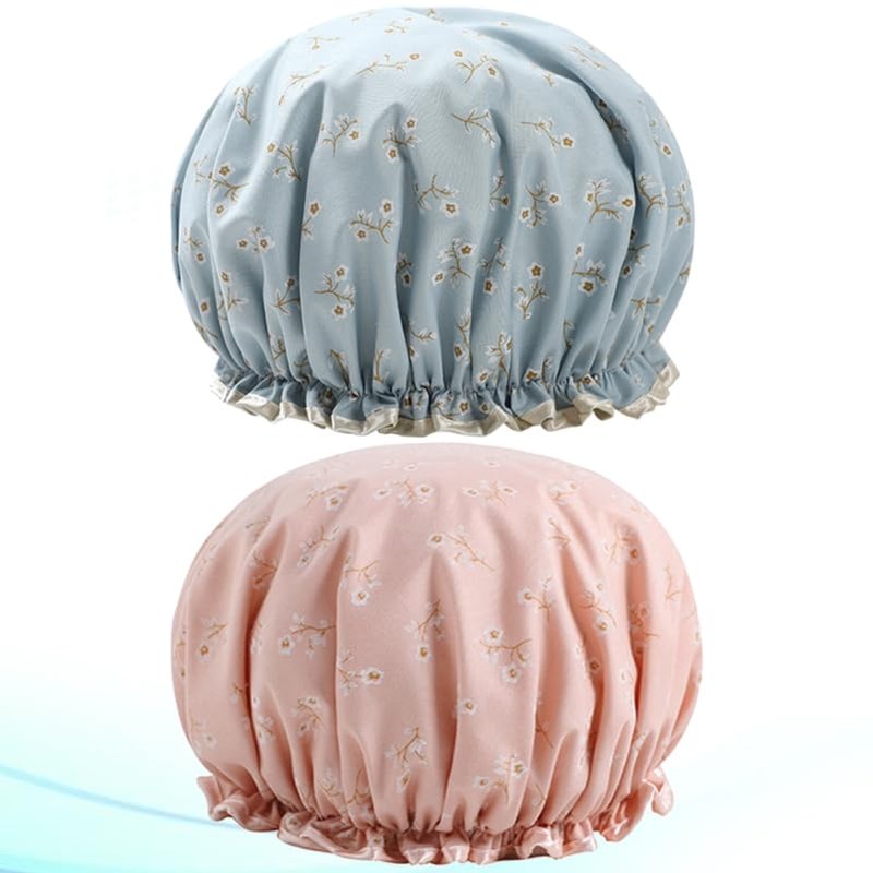 Shower Cap, UPKOCH Japan Double Layer Printed Waterproof Bath Cap