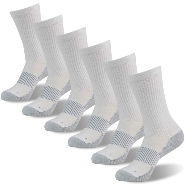 FOOTPLUS Winter Cushioned Sole Copper Socks,Mens Womens Mid Calf Running