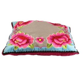 Mimex Pillow Cover Four FLWRS, Khaki
