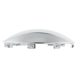 CHDT66 Semi Truck Hub Cap Cover - 6 UnEven Notched Dome - Premium 304 Stainless Steel Mirror Finish- for Front Wheel Universal Fit - 2 Pc Pack, Lip: 7/16" with pre-Installed Clips
