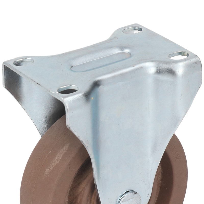 Nylon Caster 4in Fixed Plate Caster Wheel Heat Resistant for