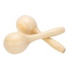 2Pcs Sand Hammer Early Education Instrument Wooden Toddler Percussion Musical