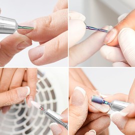 Rio Salon Pro Electric Nail File with Ceramic & Tungsten Nail Drill Bit Set, Cordless 35,000 RPM 6 Bits – Professional Manicure & Pedicure Tool for Gel & Acrylic Nails