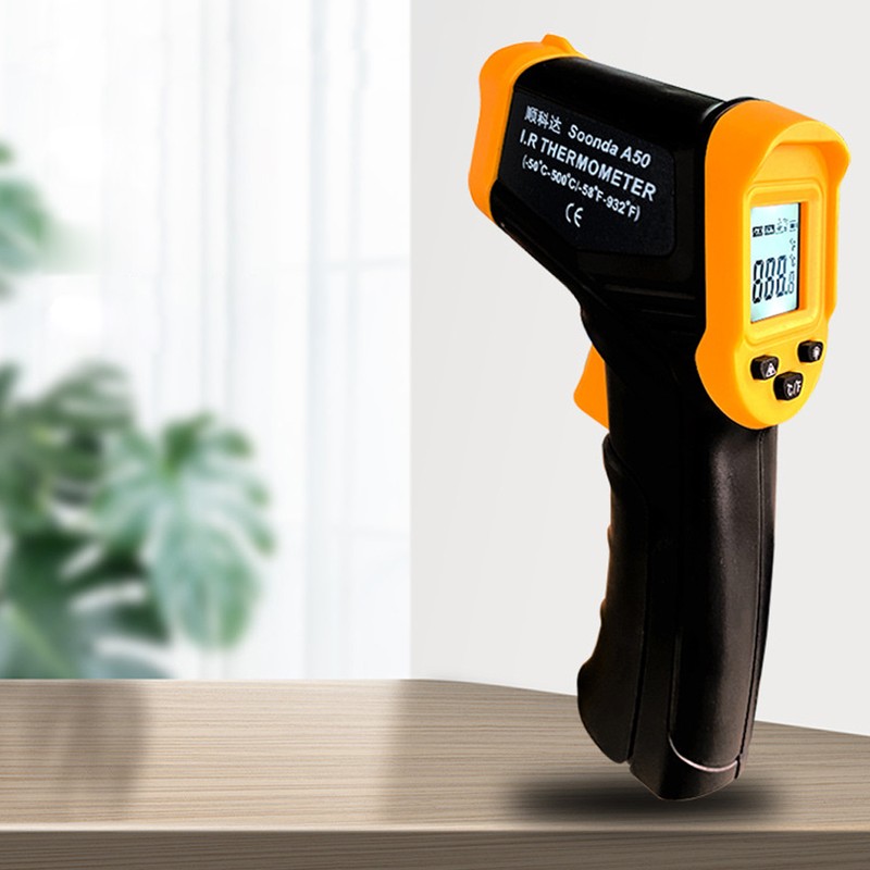 -50℃~500℃ Handheld Infrared Temperature Meter LCD Display with Backlight Non-contact