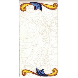 TORO DEL Oro House Numbers and Letters Tile Ceramic Calca Craquelé Style Names & Addresses Large Craquelé Design 7.5 x 15 cm (Separator "White)