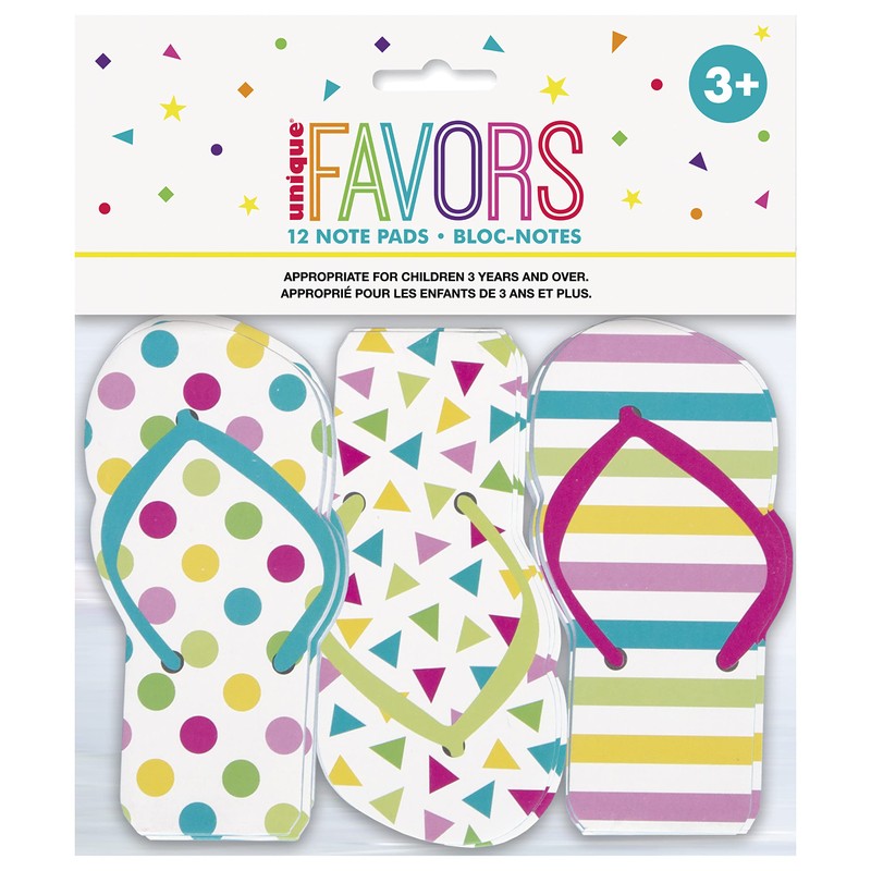 Unique Super Fun Beach-Themed Flip Flop Note Pads - 12