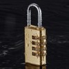 4 Digit Combination Lock Padlock Solid Brass Padlock with Combination