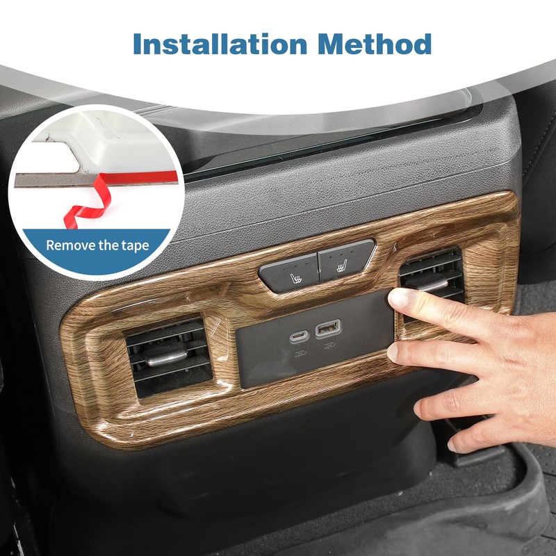 PDKLIN for Silverado Rear Air AC Vent Cover Trim Panel