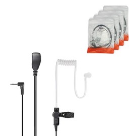 Hoornie Radio Headset (4-Pack) for Motorola TLKR and TalkAbout Series TLKR-T60, TLKR-T61, TLKR-T62, TLKR-T72, TLKR-T80, TLKR-T81, TLKR-T82, TLKR T92 H2O with 10 (x4) FREE Earbuds