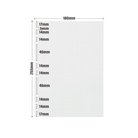 B5 Loose Leaf Refill Paper, 90 Sheets 5mm Grid Planner Refills, 9-Ring Binder Compatible, 100GSM Insert Papers for Notebooks, School, Office, College Notes, Journaling & Printing