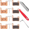 Gulfmew 4 Pairs of Bicycle Disc Brake Pads Compatible with