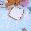 100 Pcs White Buttons for Crafts 1 Inch 2 Hole