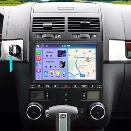 Car Stereo for VW Touareg 2003-2010 with Wireless Carplay Android Auto, 9 Inch Touchscreen Android 13 Double Din Car Radio Receiver Head Unit GPS Navi Bluetooth WiFi FM Mirror Link AHD Backup Camera