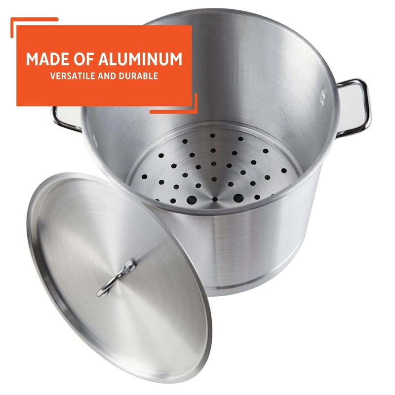 IMUSA 40 Qt Tamale Steamer Vaporera Stock Pot Aluminum Tamalera