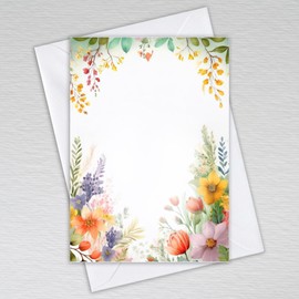 Wildflower Blank Note Cards with Envelopes Floral Wildflowers: Vibrant Wildflower Note Cards (Pack of 50 with Envelopes)