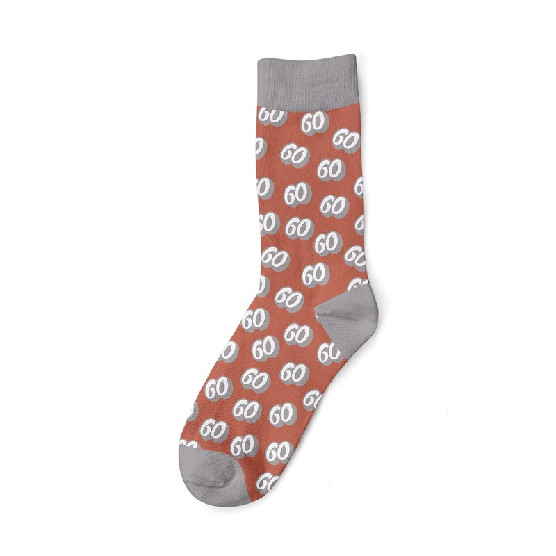 D Design Invent Print! 60th Birthday Gift Pink Ankle Socks