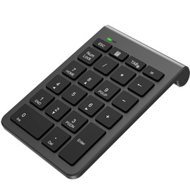 Bluetooth Numeric Keypad for Laptops - Portable Wireless Numeric Keypad 22 Keys External Numeric Keypad for Laptop, PC, Tablet, Desktop, Surface Pro, Notebook and More