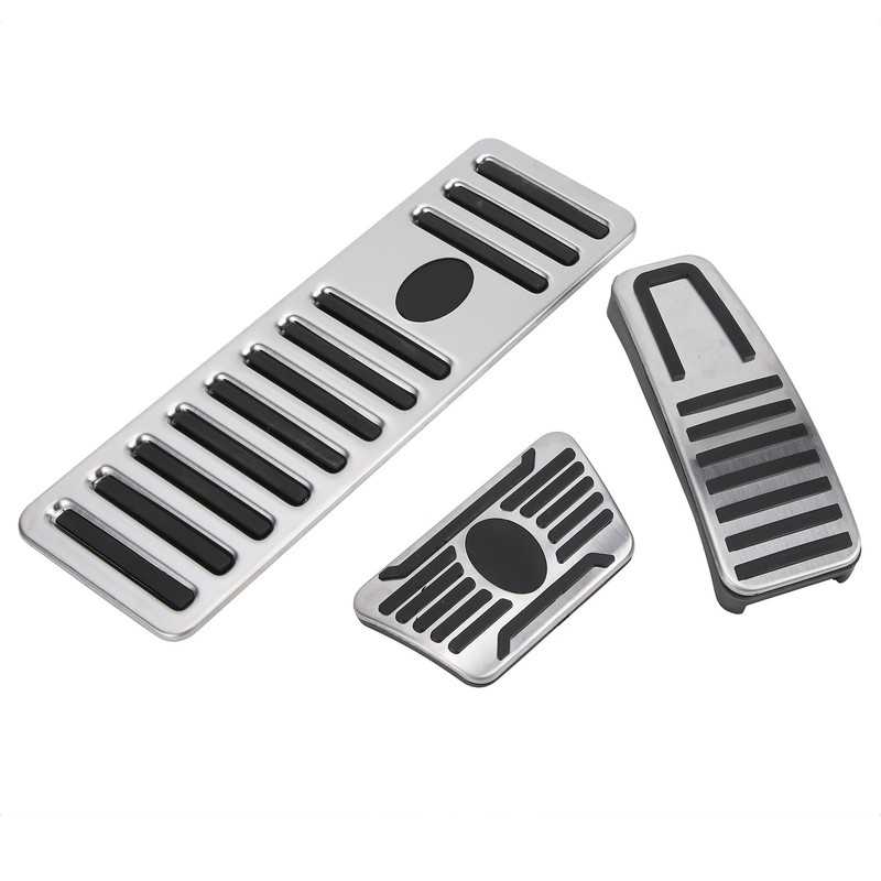 3pcs Accelerator Brake Pedals Foot Rest Plate Waterproof Fireproof Replacement