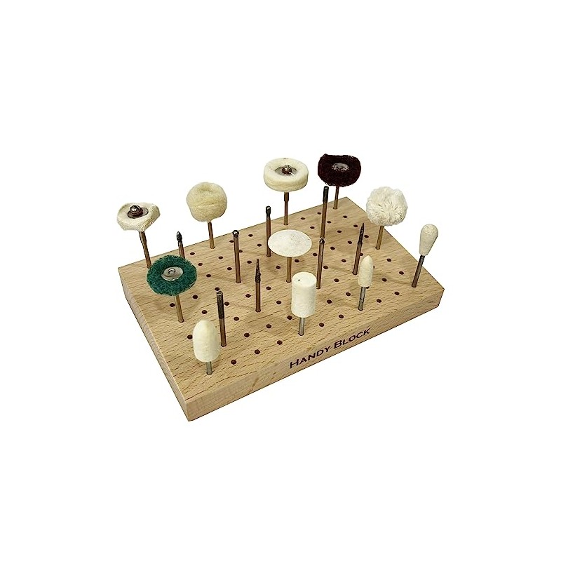 Jewellers Tools 88 Hole Wooden Bur Stand : Burr Drill