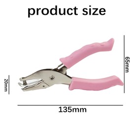 Jimkply 3 Pieces Hand Hole Punch Metal with Soft Grip Single Hole Punch, 6 mm Circle Hole Punch, for Paper, Cards, Leather, Tags, Crafts, Office and School