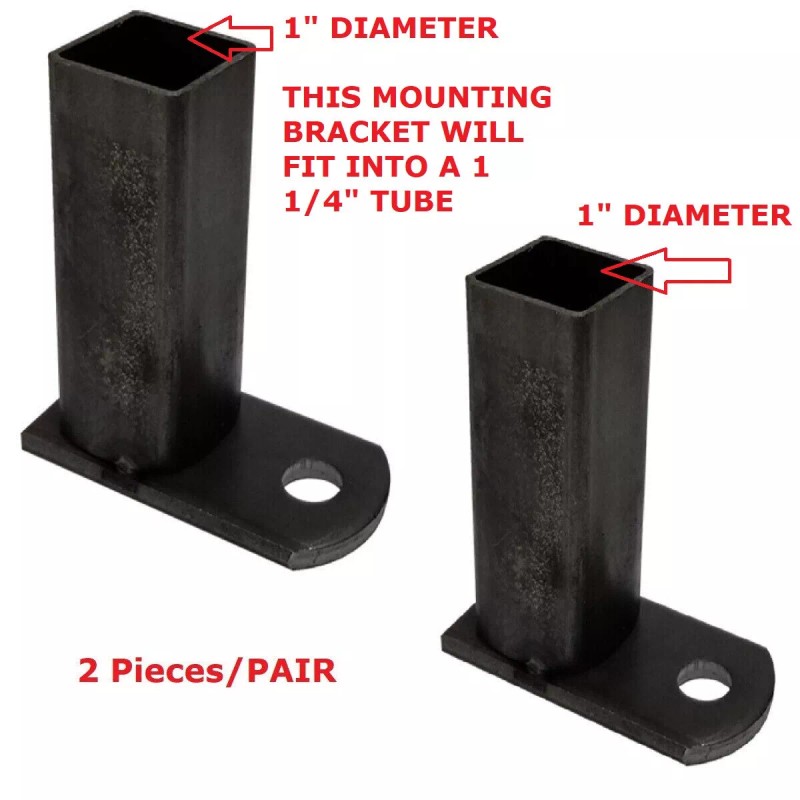 Hardware Store 1" Fence Mounting Bracket Decorative Square Steel Tube