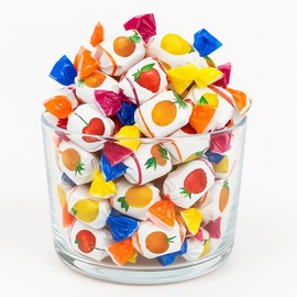 Sweetsome Bulk Assorted Fruit-Filled Hard Candy – Individually Wrapped, Mixed Fruit Flavors with Juicy Centers – Ideal for Candy Dishes, Events, or Resale (2 lbs)