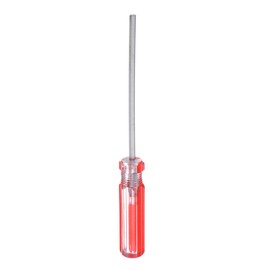 sourcing map Magnetic Hex Screwdriver 75mm Length H3.0 Carbon Steel Hexagonal Head Screw Driver with Non-Slip Handle for Appliances Repair Improvement, Red