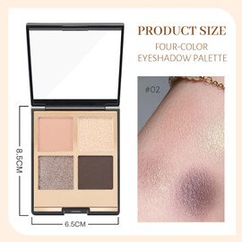 YiGuMy Matte & Shimmer Eyeshadow Palette - Waterproof Long-Lasting Neutral Browns, Champagne & Taupe Kit with Blending Brush, Travel Compact, High Pigment Creamy Shades (Jasmine White)