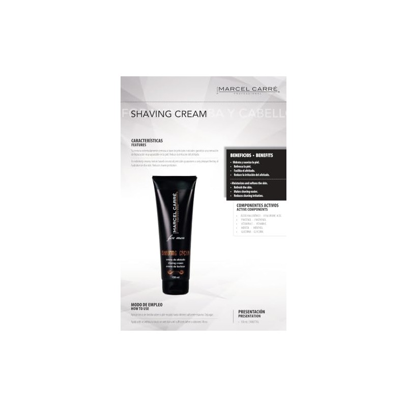 Marcel Carré Shaving Cream Crema de Afeitar con Ácido Hialurónico150