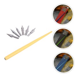 Operitacx 1 Set Dip Pen Wooden Pen Clip On Digital Clock Ink Pen Made of Wood Fountain Pen Made of Wood Ballpoint Pen Diving Pen Available Wooden Bar Comics Student Wood