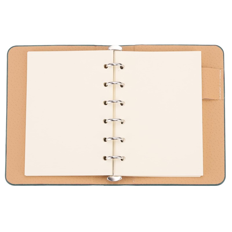 PATIKIL 6 Ring Binder Cover A7 Leather Notebook Binder Mini