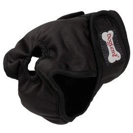 BePetMia Washable Nappies for Dogs, Reusable Dog Nappies, Environmentally Friendly Sanitary Towels Panties for Female Pets (Black, XL: 44-66 cm)