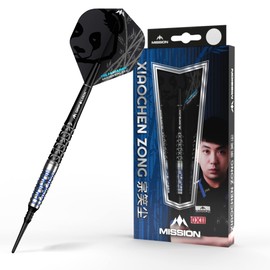 Mission Darts Xiaochen Zong - Soft Tip - 95% - Black & Blue PVD Coating - 22g