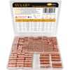 SVAAR 200PCS Non-Insulated Butt Connectors Kit 22-6 AWG Butt Splice
