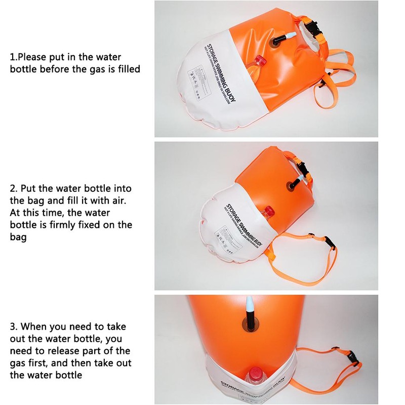 20L Swim Buoy Tow Float Waterproof Bag Storage Bag Inflatable