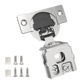 Chibery 10 Pack 1-5/16" Overlay 3D Soft Close Concealed Hinge for Face Frame Door, Smooth Slow Self Closing Hinges, Satin Nickel, Hidden 105° Open Angle Stainless Steel Hinge for Kitchen Cabinet Door