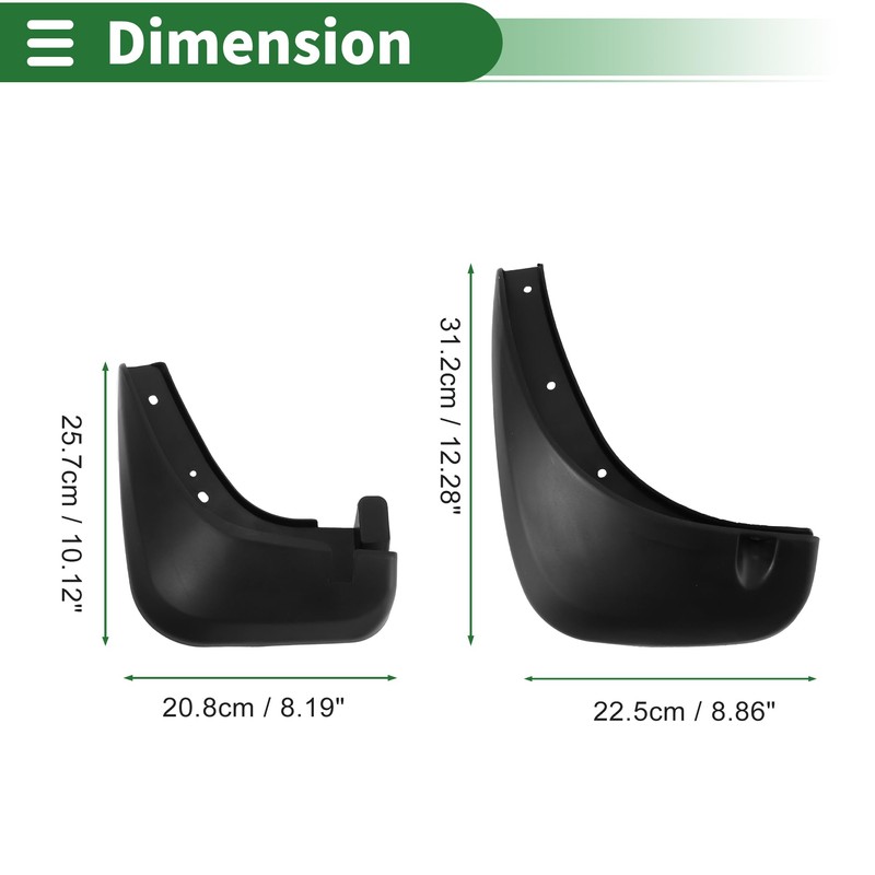 Motoforti Mud Flaps Splash Guards Mud Guards for Kia Soul