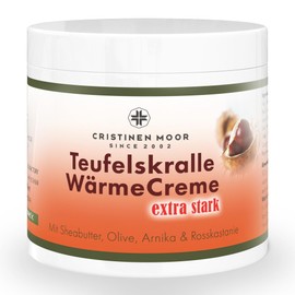 CristinenMoor Teufelskralle WärmeCreme extra stark mit Arnika 500 ml I Wärmesalbe für Nacken und Lendenbereich I bei Verspannungen der Muskulatur und Rücken